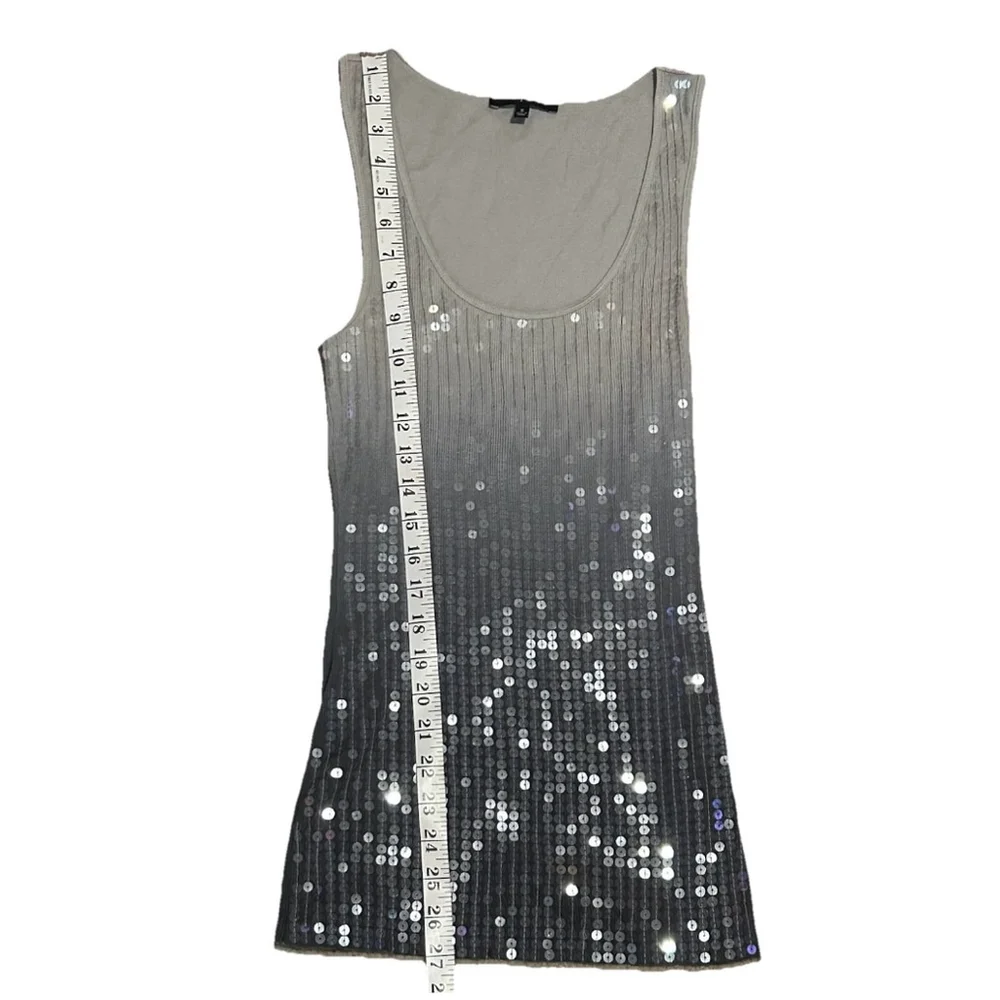 Women's Express Tank Top Size S Gray Silver Sequin - Picture 2 of 6